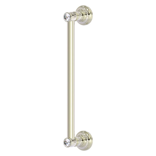 Allied Brass Carolina Crystal 14" x 3.6" Polished Nickel Solid Brass Door Pull