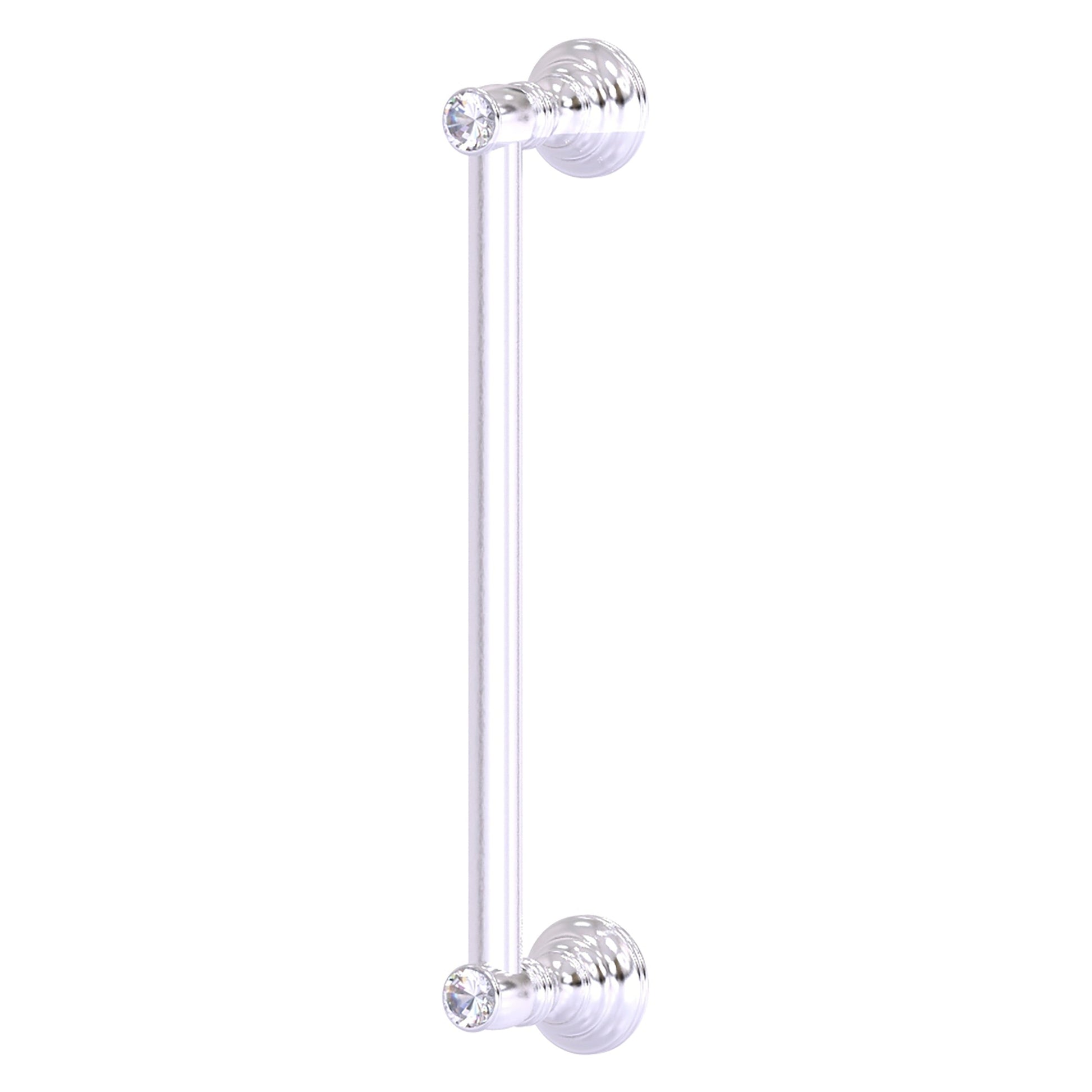 Allied Brass Carolina Crystal 14" x 3.6" Satin Chrome Solid Brass Door Pull