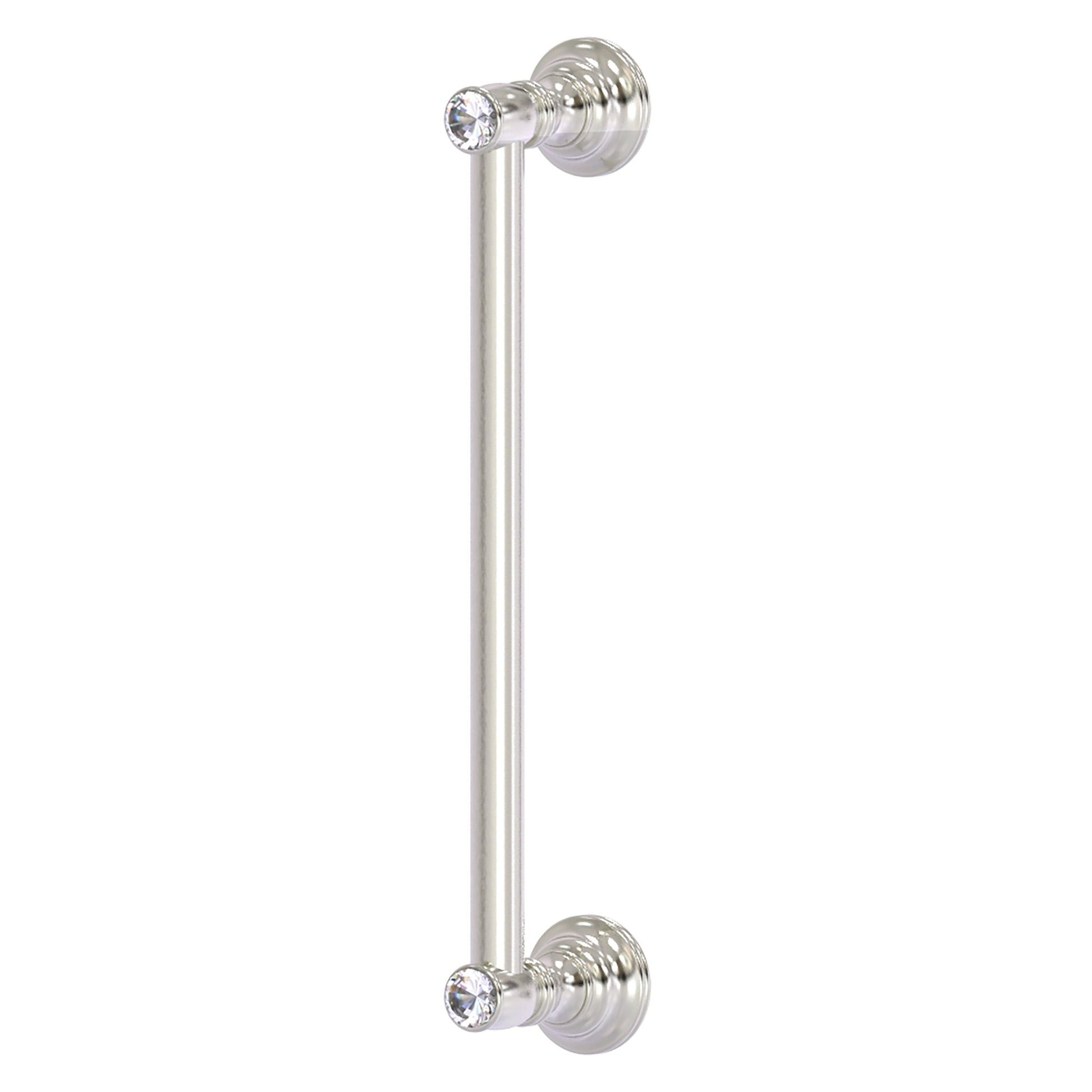 Allied Brass Carolina Crystal 14" x 3.6" Satin Nickel Solid Brass Door Pull