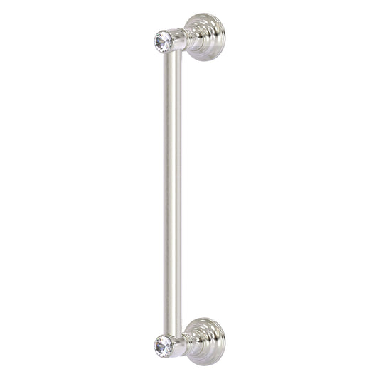 Allied Brass Carolina Crystal 14" x 3.6" Satin Nickel Solid Brass Door Pull