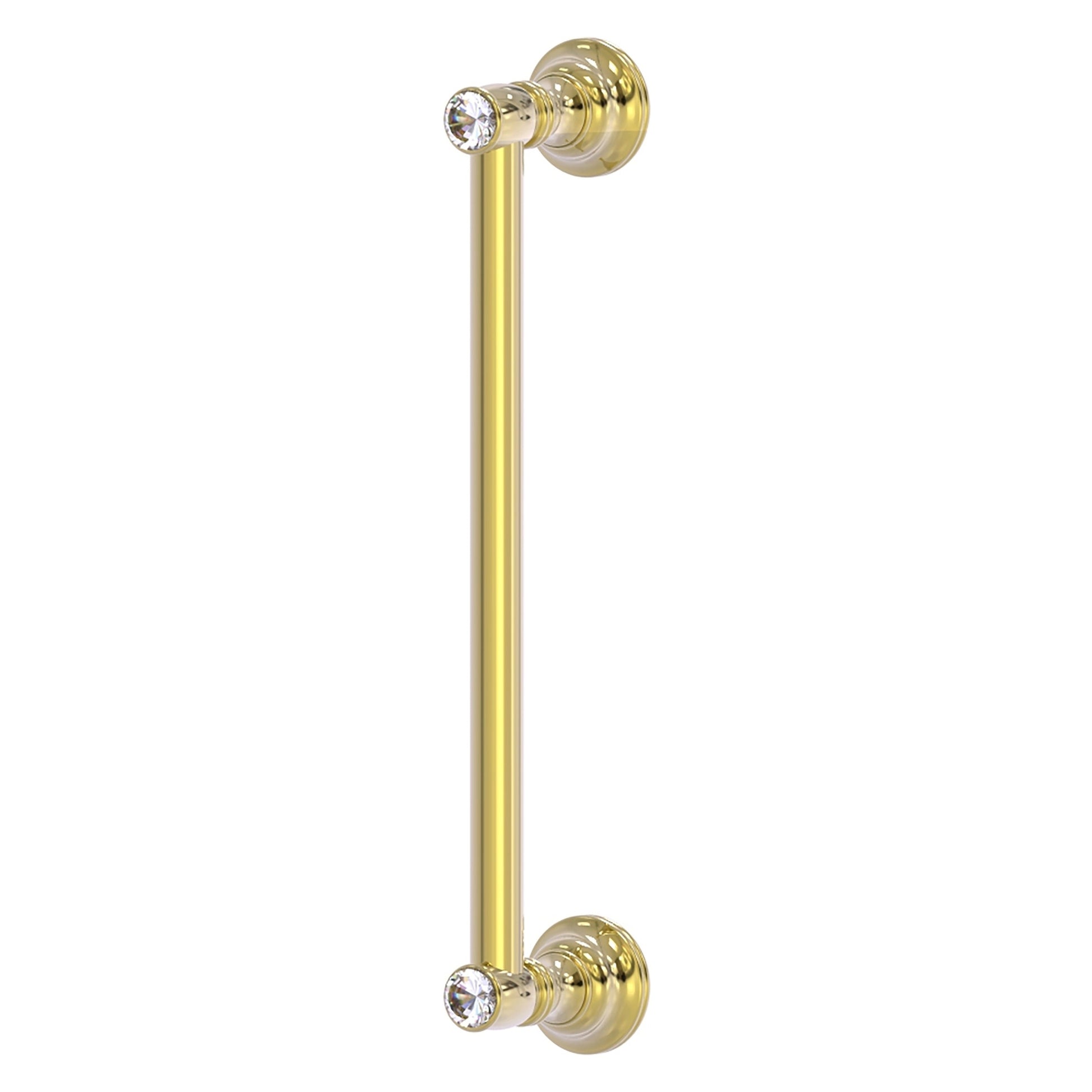 Allied Brass Carolina Crystal 14" x 3.6" Unlacquered Brass Solid Brass Door Pull