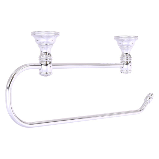 Allied Brass Carolina Crystal 14.2" x 2" Polished Chrome Solid Brass Cabinet Paper Towel Holder