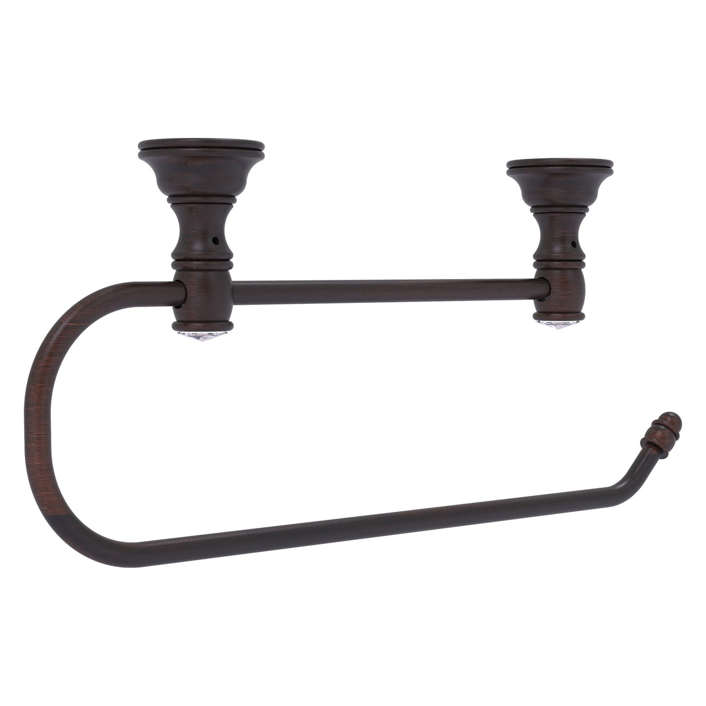 Allied Brass Carolina Crystal 14.2" x 2" Venetian Bronze Solid Brass Cabinet Paper Towel Holder