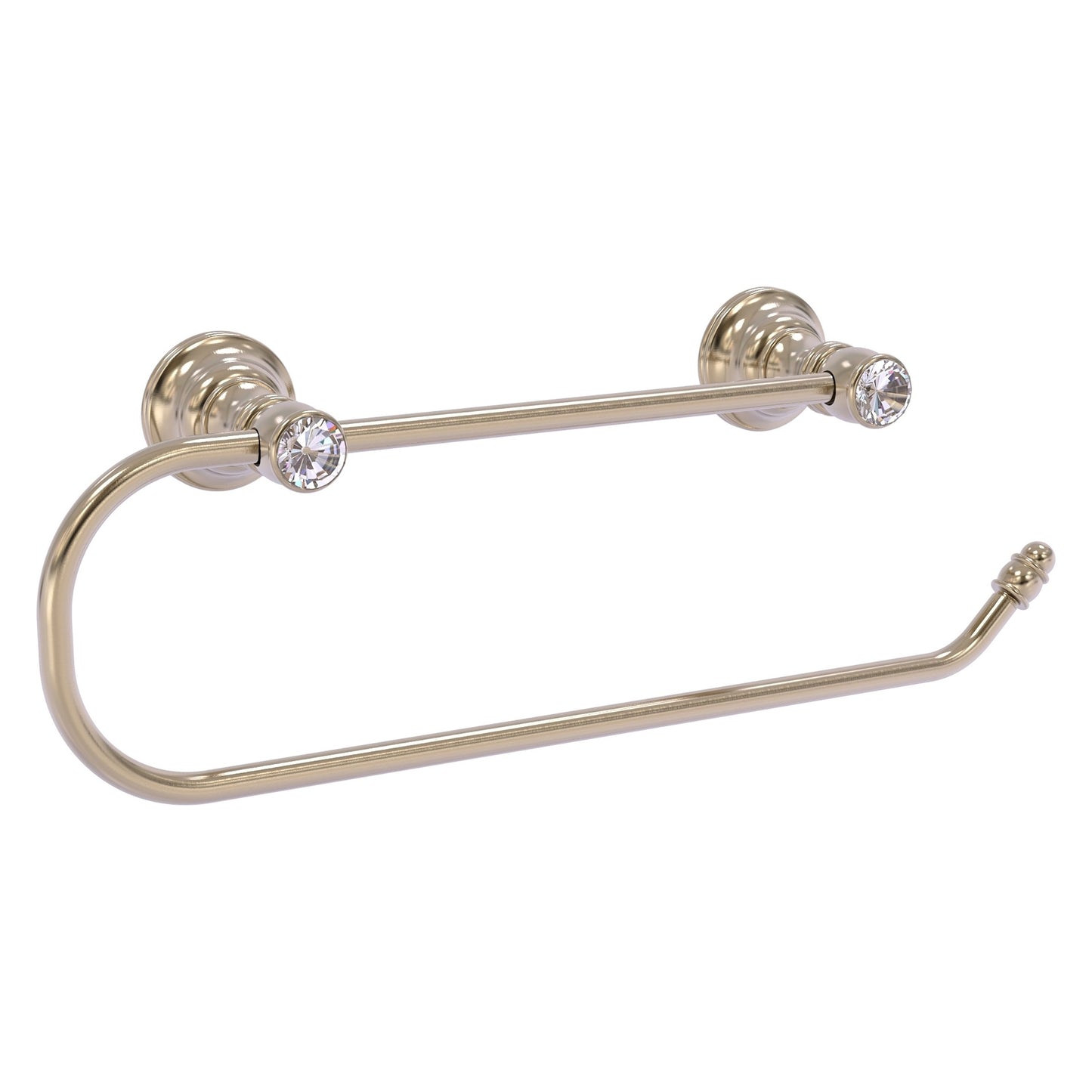 Allied Brass Carolina Crystal 14.2" x 3.3" Antique Pewter Solid Brass Wall-Mounted Paper Towel Holder