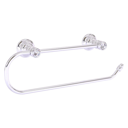 Allied Brass Carolina Crystal 14.2" x 3.3" Polished Chrome Solid Brass Wall-Mounted Paper Towel Holder
