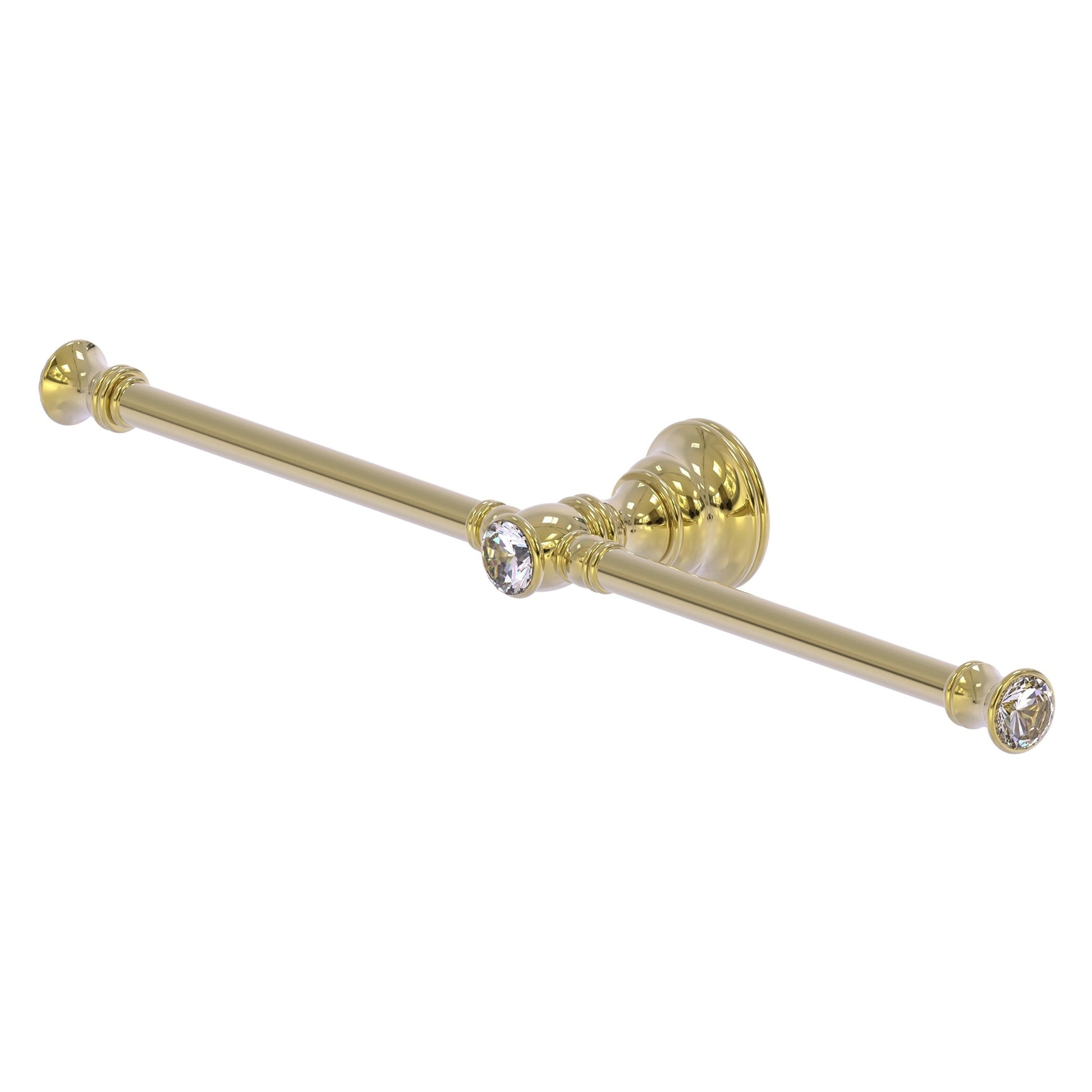 Allied Brass Fresno Collection Rollerless Toilet Paper Holder - Unlacquered Brass