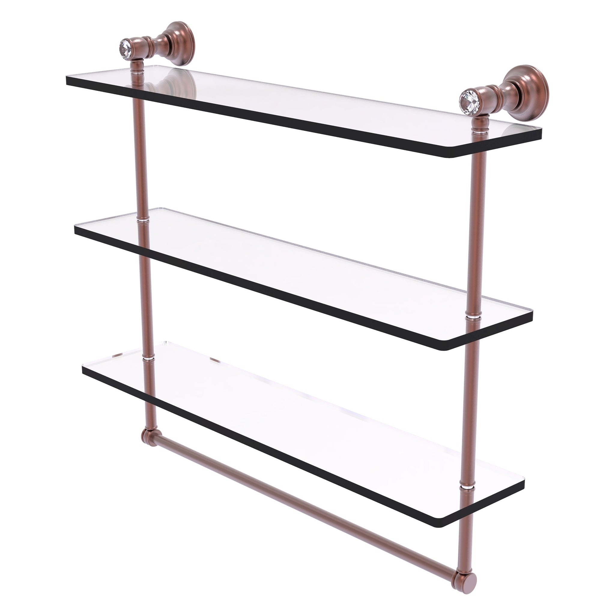 Allied offers Brass Glass Towel Shelf