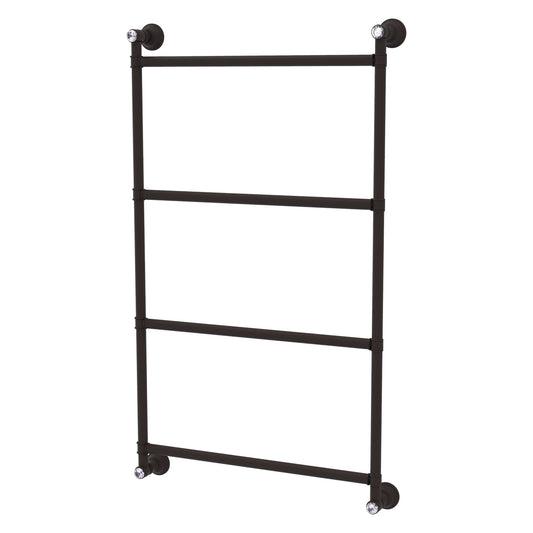 Allied Brass Carolina Crystal 24" x 3.3" Oil Rubbed Bronze Solid Brass 4 Tiers Ladder Towel Bar