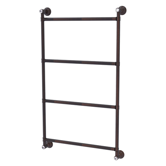Allied Brass Carolina Crystal 36" x 3.3" Venetian Bronze Solid Brass 4 Tiers Ladder Towel Bar