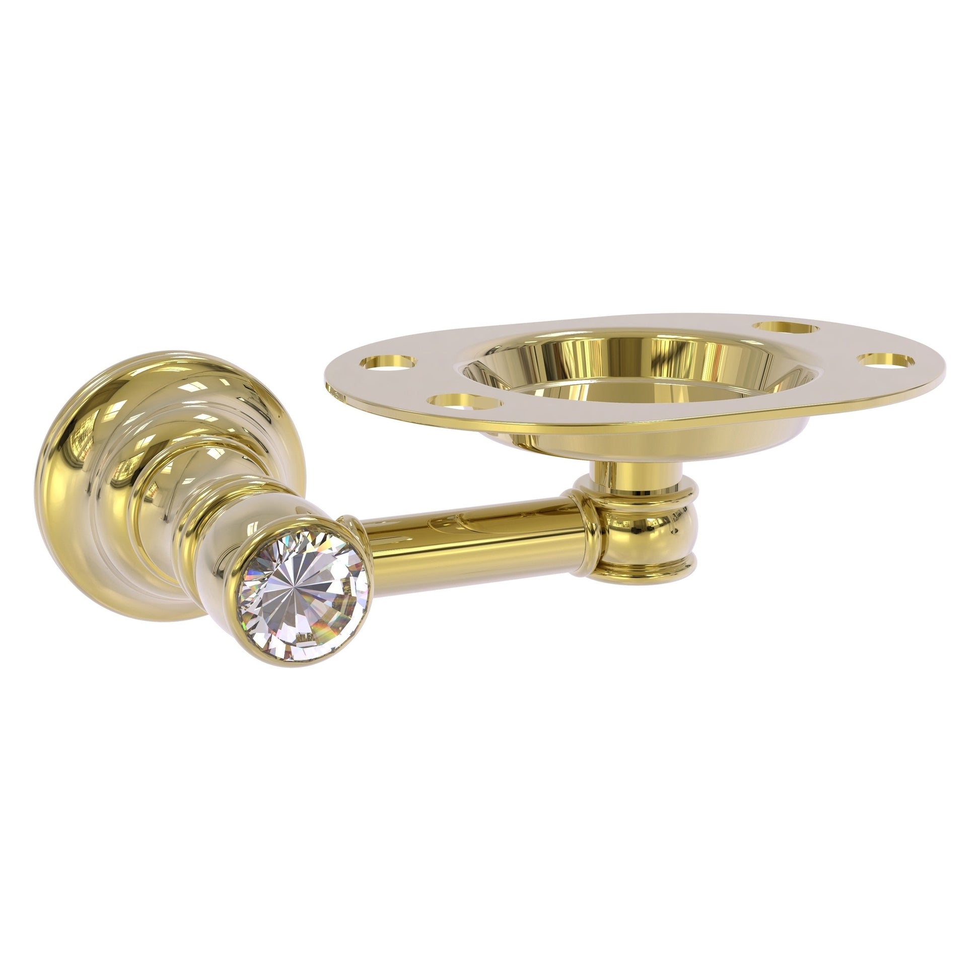 Allied Brass Dottingham Collection Tumbler and Toothbrush Holder - Polished Brass