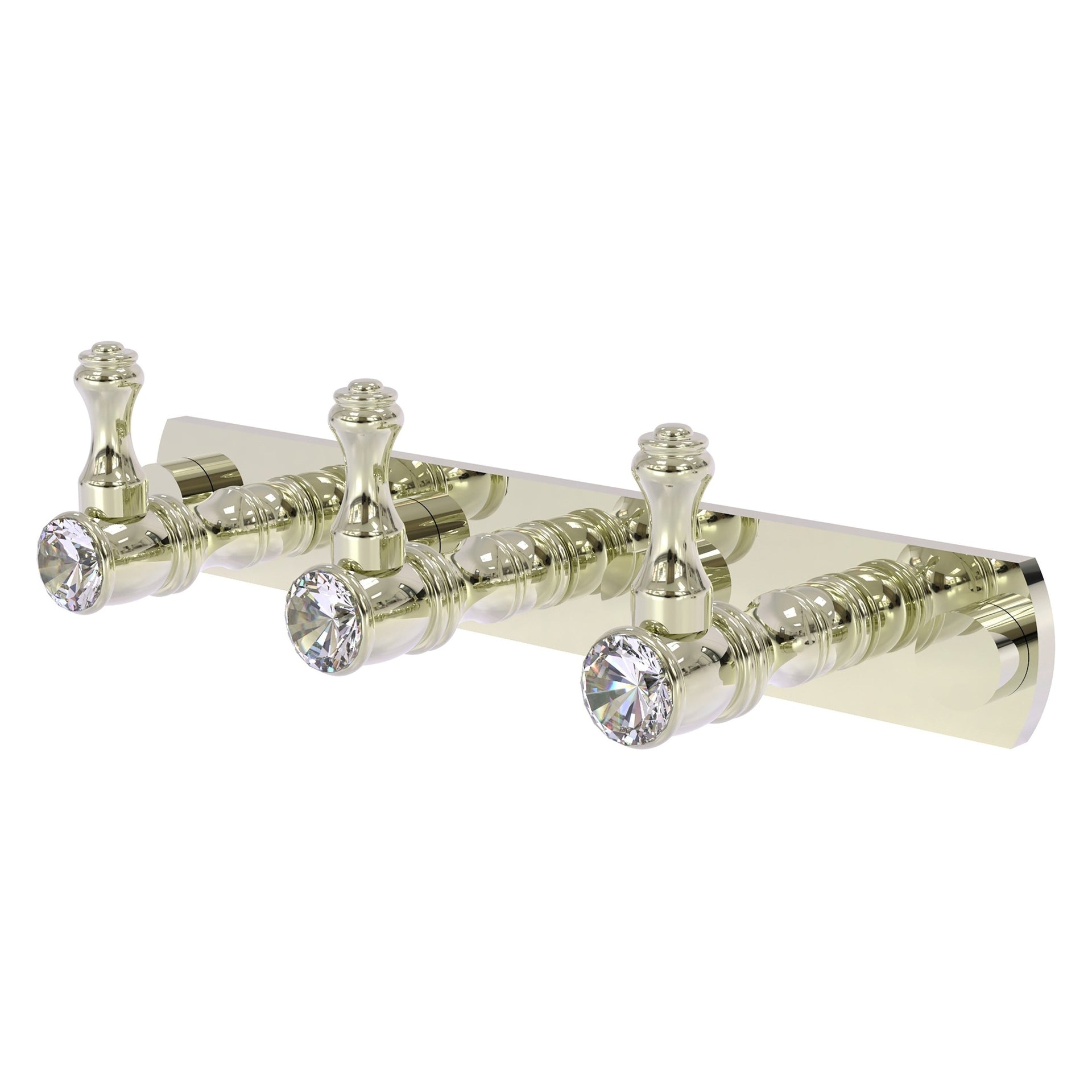 Allied Brass Carolina Crystal Collection 3 Position Tie and Belt Rack - Polished Nickel