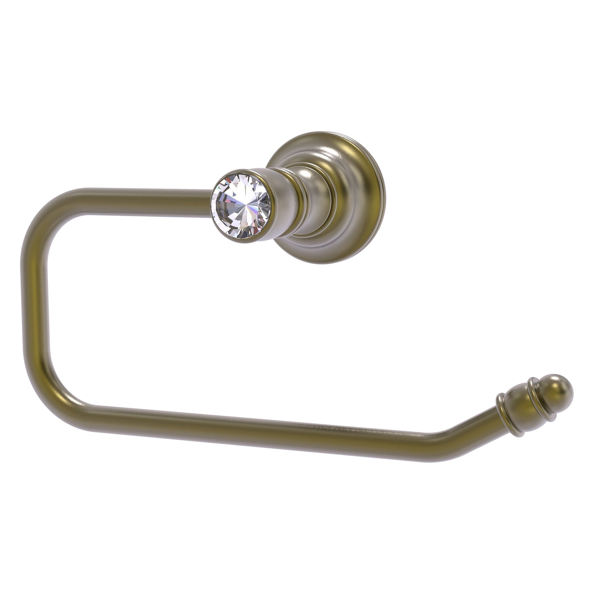 Allied Brass Clearview Collection Euro Style Free Standing Toilet Paper Holder - Antique Bras