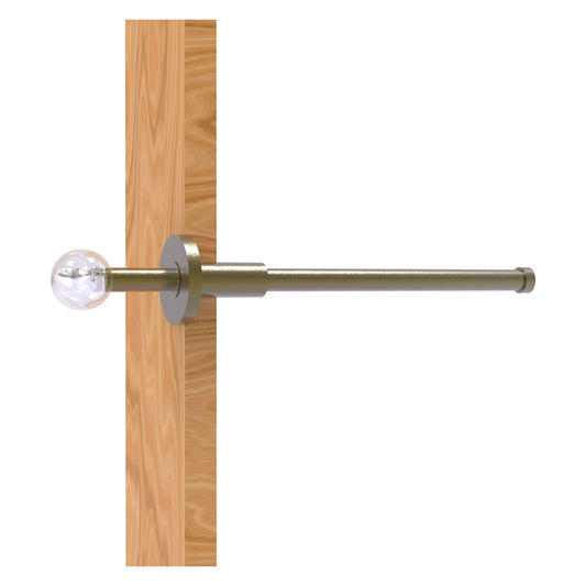 Allied Brass Clearview 10.1" x 1.9" Antique Brass Solid Brass Retractable Pullout Garment Rod