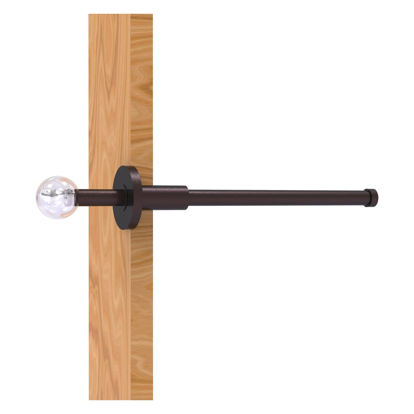 Allied Brass Clearview 10.1" x 1.9" Antique Bronze Solid Brass Retractable Pullout Garment Rod