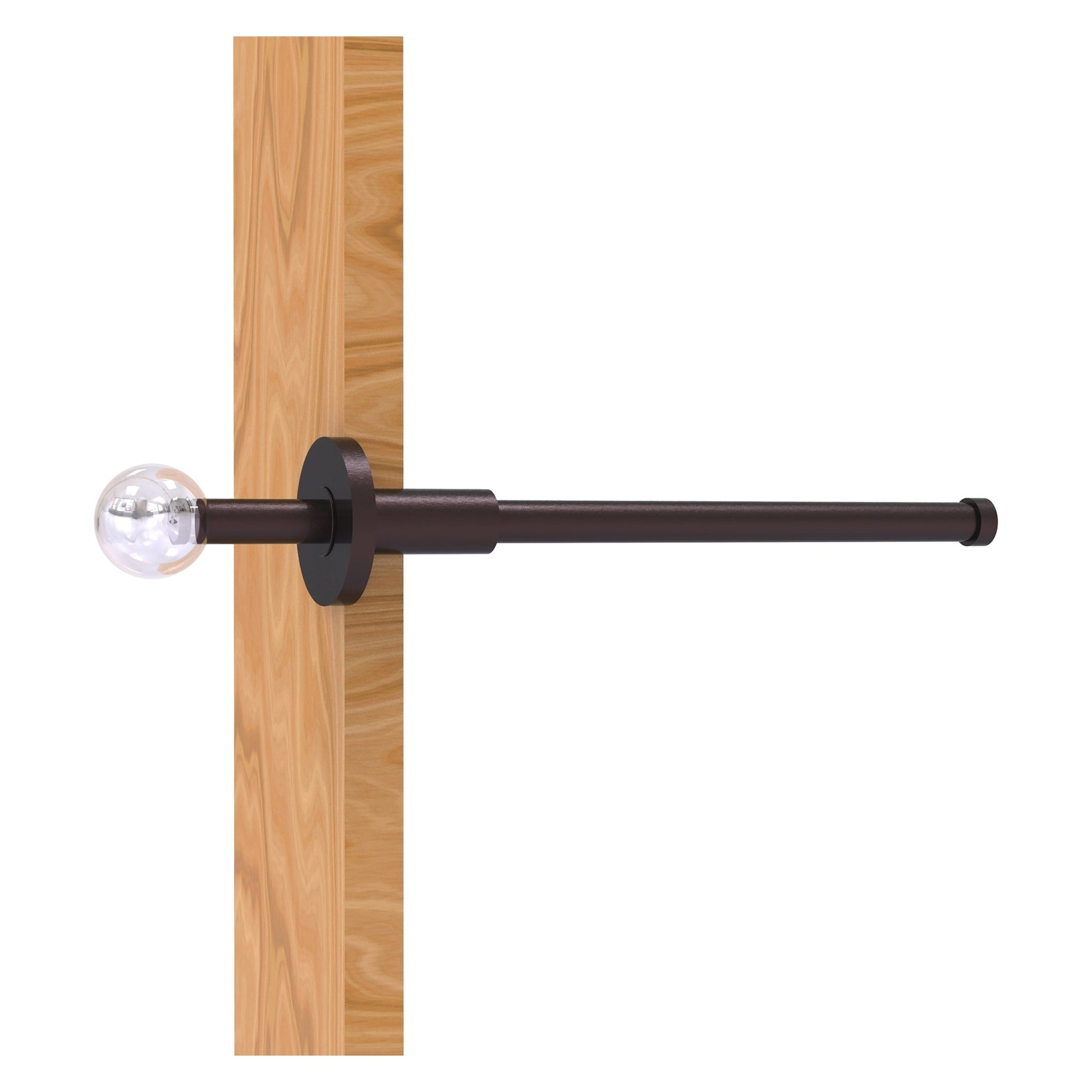 Allied Brass Clearview 10.1" x 1.9" Antique Bronze Solid Brass Retractable Pullout Garment Rod