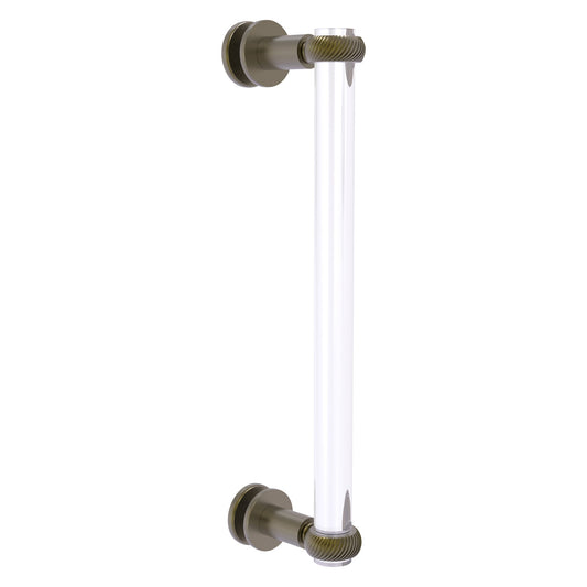 Allied Brass Clearview 13" x 1.7" Antique Brass Solid Brass Single Side Shower Door Pull With Twisted Accents