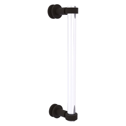 Allied Brass Clearview 13" x 1.7" Oil Rubbed Bronze Solid Brass Single Side Shower Door Pull With Grooved Accents
