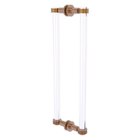 Allied Brass Clearview 19" x 1.7" Brushed Bronze Solid Brass Back-to-Back Shower Door Pull With Dotted Accents