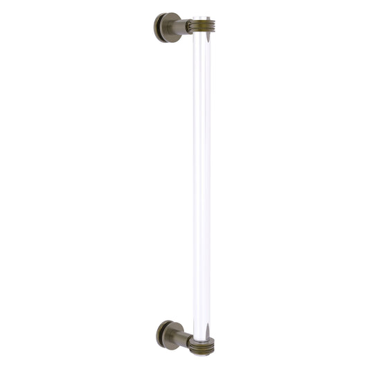 Allied Brass Clearview 19" x 4" Antique Brass Solid Brass Single Side Shower Door Pull With Dotted Accents