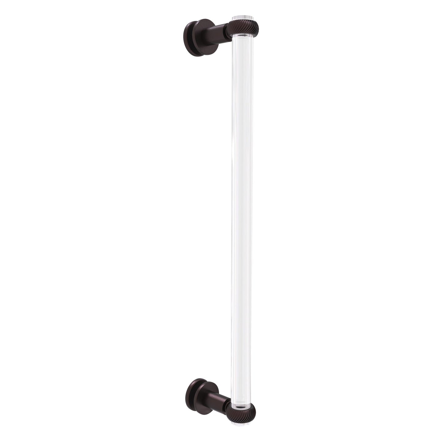 Allied Brass Clearview 19" x 4" Antique Bronze Solid Brass Single Side Shower Door Pull With Twisted Accents