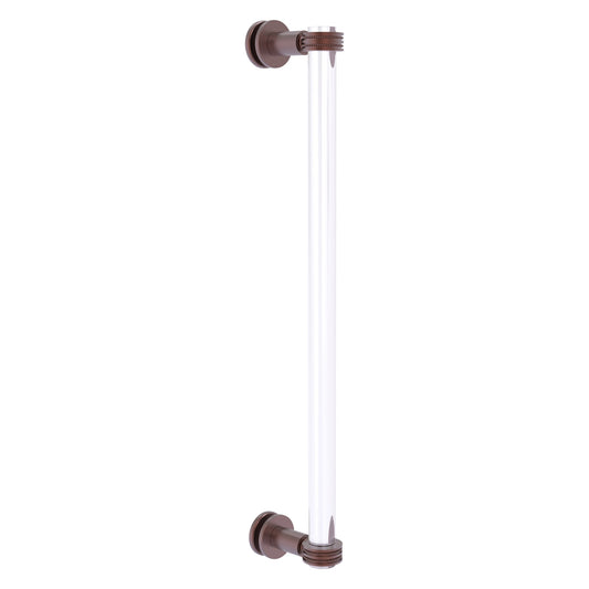 Allied Brass Clearview 19" x 4" Antique Copper Solid Brass Single Side Shower Door Pull With Dotted Accents
