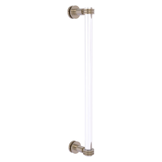 Allied Brass Clearview 19" x 4" Antique Pewter Solid Brass Single Side Shower Door Pull With Dotted Accents