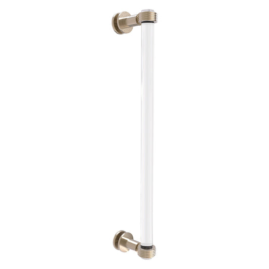 Allied Brass Clearview 19" x 4" Antique Pewter Solid Brass Single Side Shower Door Pull With Grooved Accents