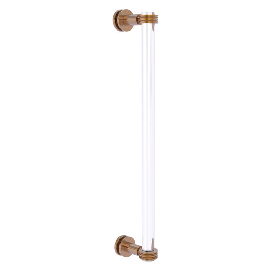 Allied Brass Clearview 19" x 4" Brushed Bronze Solid Brass Single Side Shower Door Pull With Dotted Accents