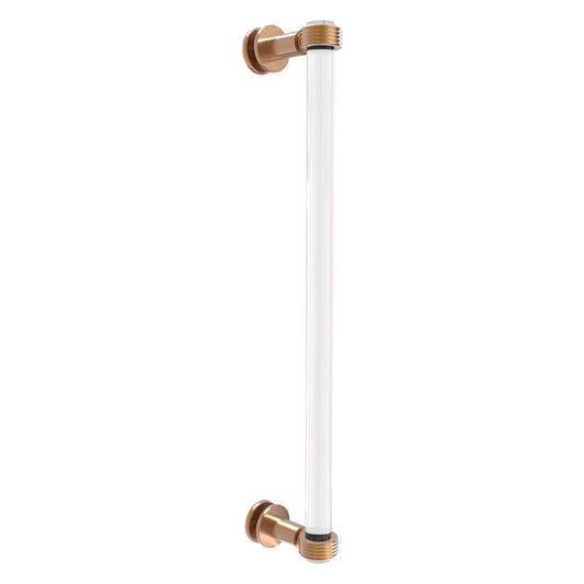 Allied Brass Clearview 19" x 4" Brushed Bronze Solid Brass Single Side Shower Door Pull With Grooved Accents