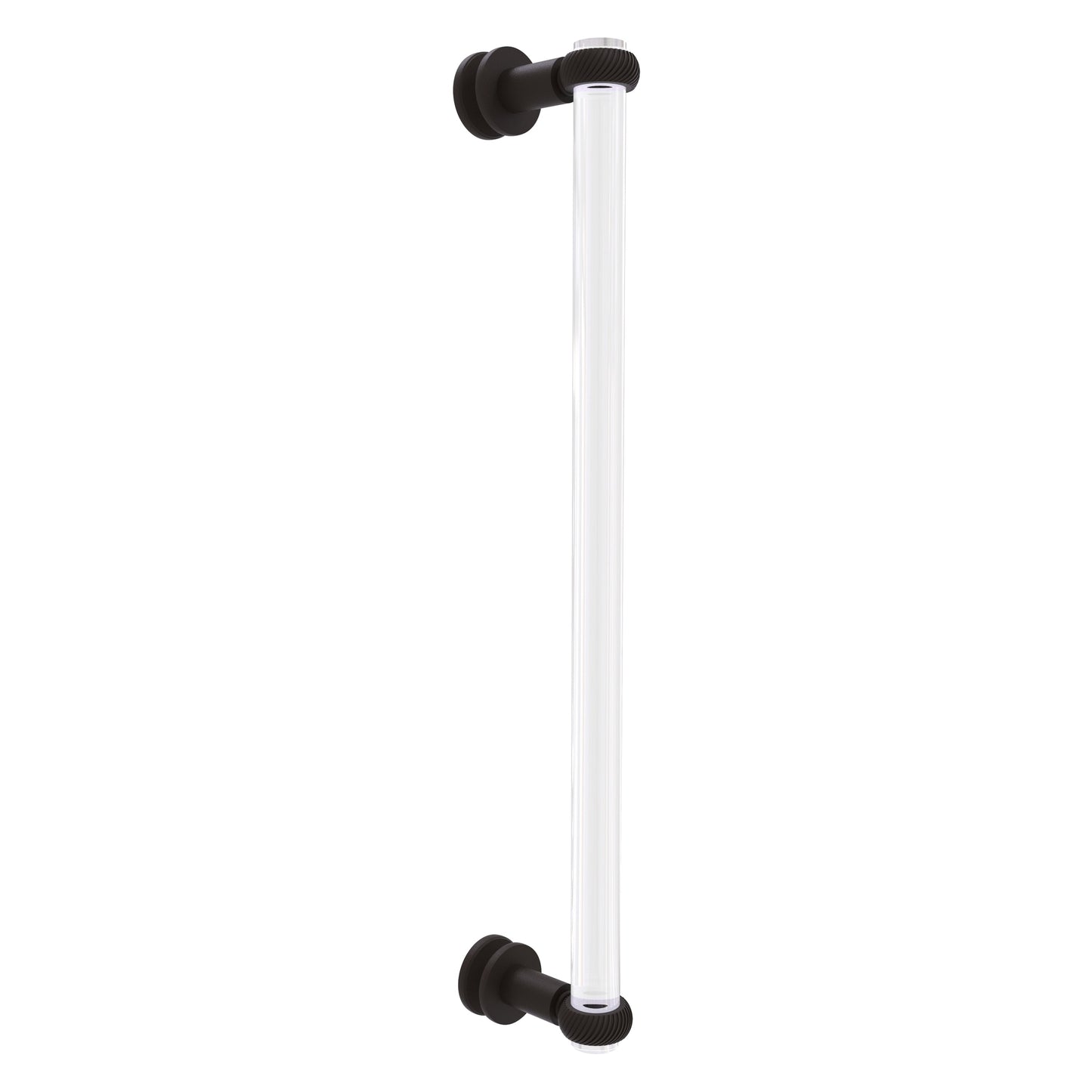 Allied Brass Clearview 19" x 4" Oil Rubbed Bronze Solid Brass Single Side Shower Door Pull With Twisted Accents
