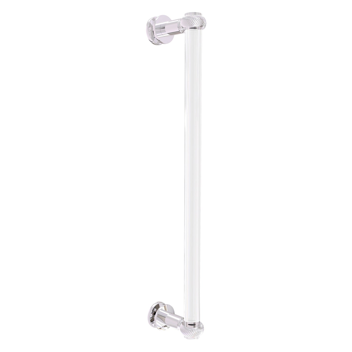 Allied Brass Clearview 19" x 4" Polished Chrome Solid Brass Single Side Shower Door Pull With Twisted Accents