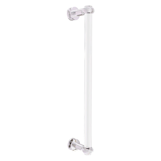 Allied Brass Clearview 19" x 4" Polished Chrome Solid Brass Single Side Shower Door Pull With Twisted Accents