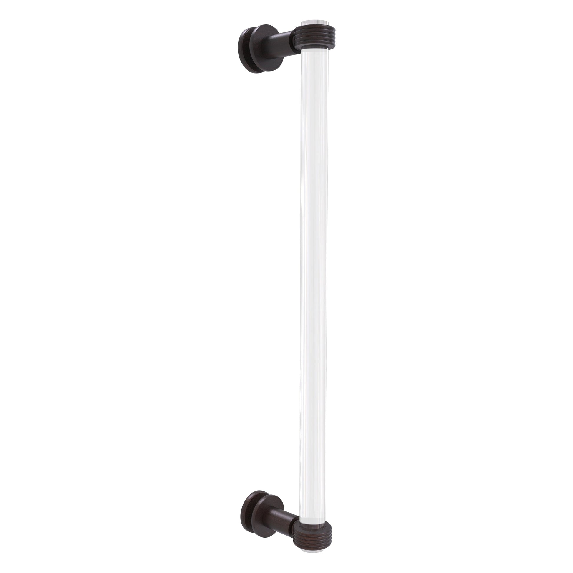 Allied Brass Clearview 19" x 4" Venetian Bronze Solid Brass Single Side Shower Door Pull With Grooved Accents