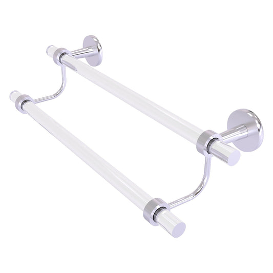 Allied Brass Clearview 22" x 5.5" Satin Chrome Solid Brass Double Towel Bar
