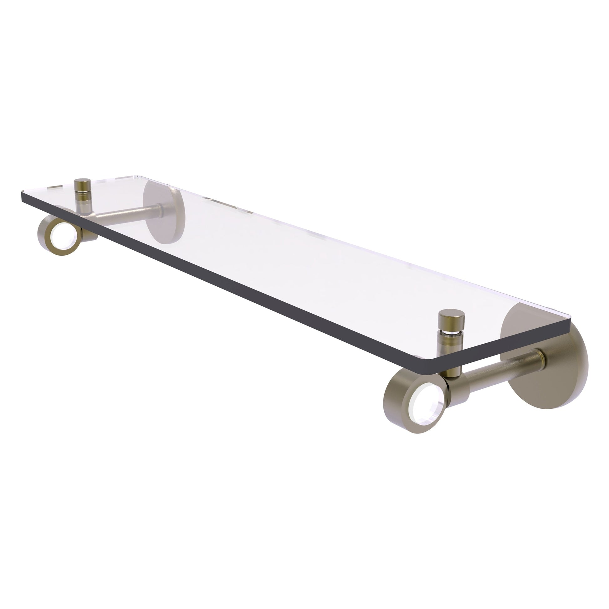 Allied Brass Clearview 22" x 5.65" Antique Brass Solid Brass Glass Shelf