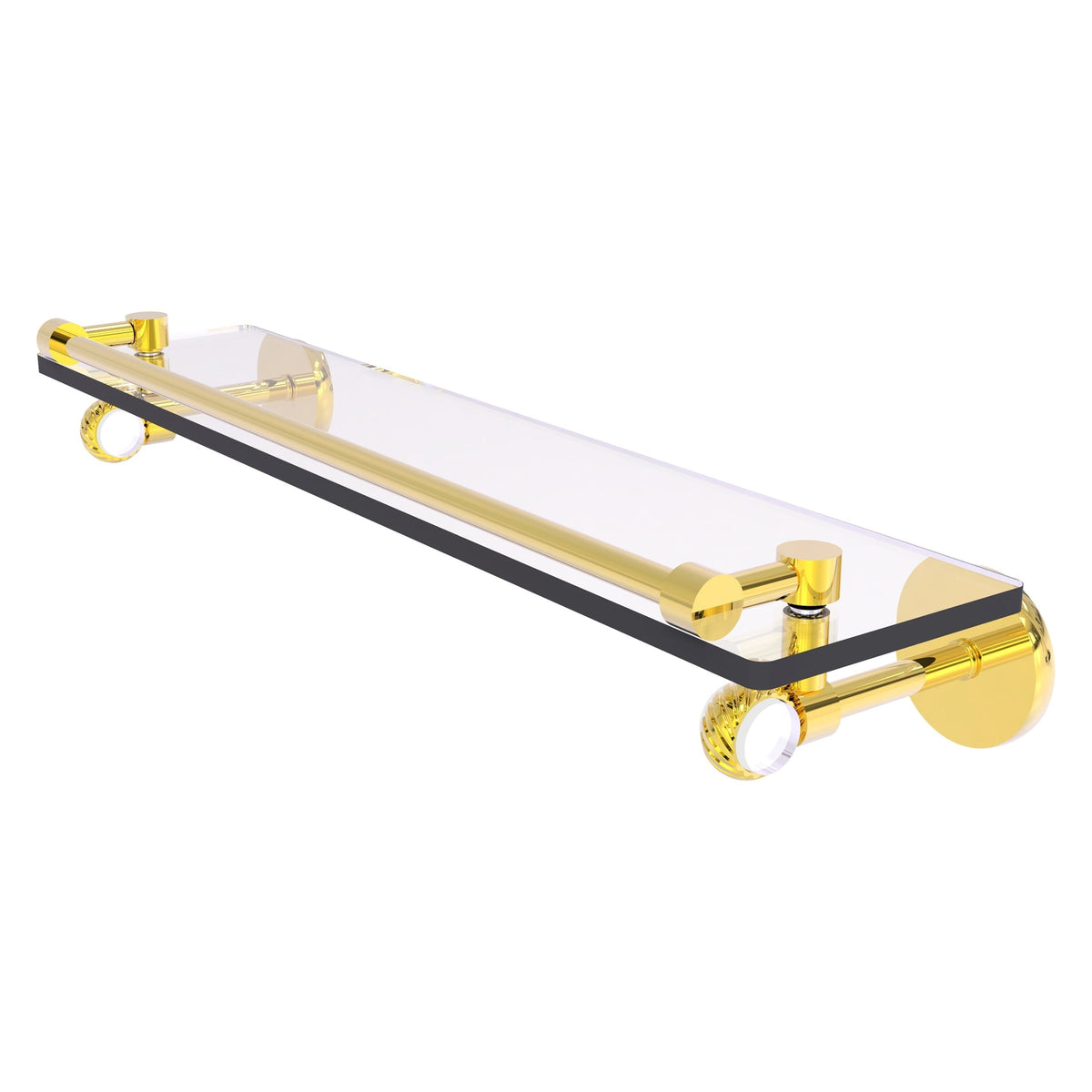 stripes Allied Brass Clearview 22" x 5.65" Polished Brass Solid Brass Gallery ...