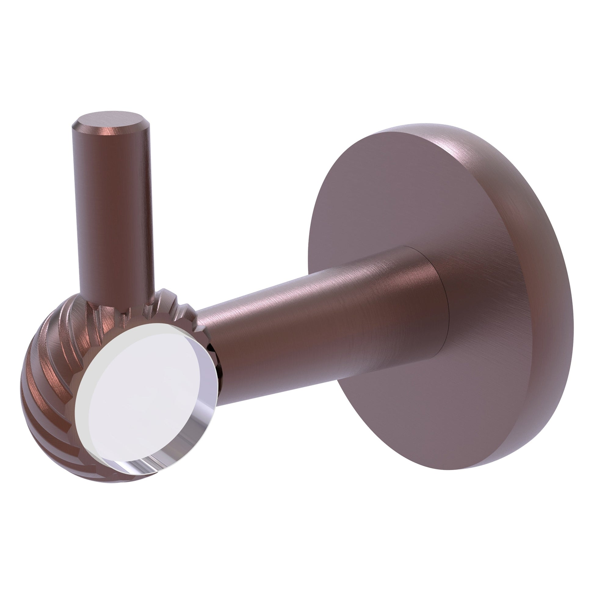 Allied Brass Clearview 2.64" x 3.84" Antique Copper Solid Brass Robe Hook With Twisted Accents