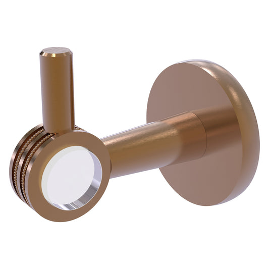 Allied Brass Clearview 2.64" x 3.84" Brushed Bronze Solid Brass Robe Hook With Dotted Accents