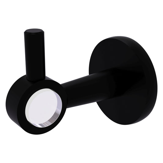 Allied Brass Clearview 2.64" x 3.84" Matte Black Solid Brass Robe Hook