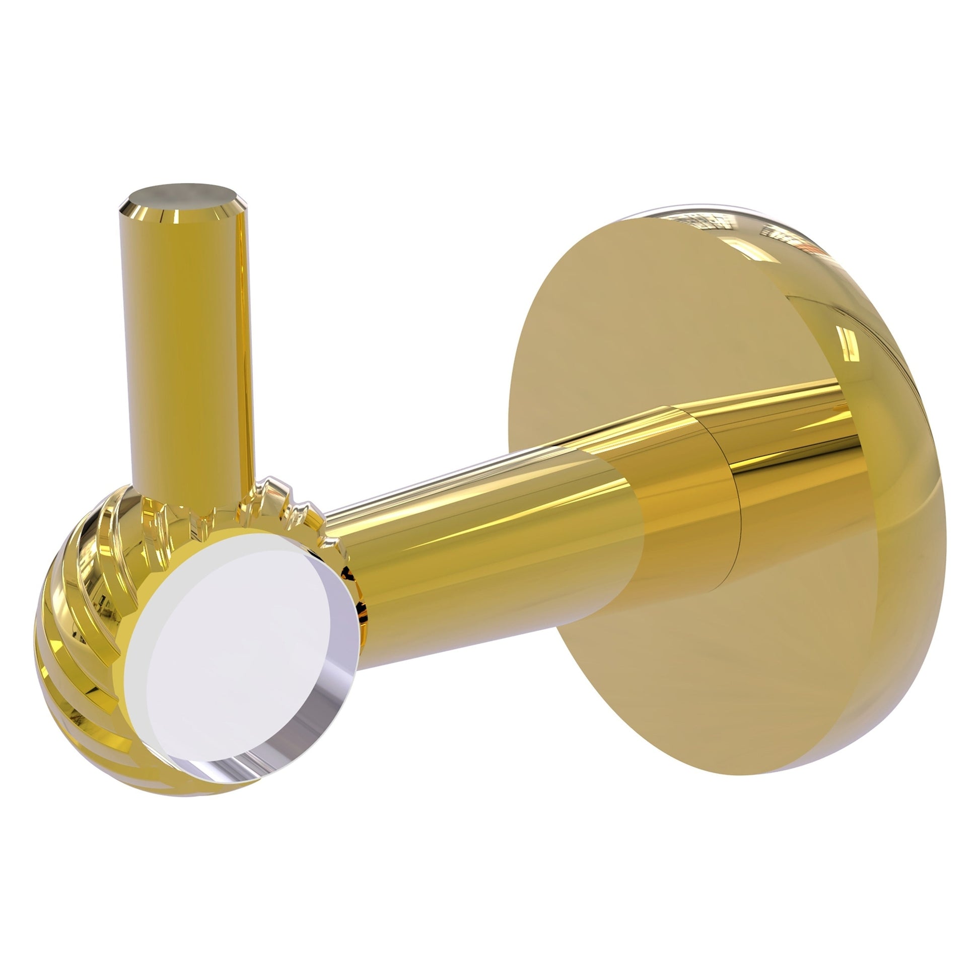 Allied Brass Clearview 2.64" x 3.84" Polished Brass Solid Brass Robe Hook With Twisted Accents