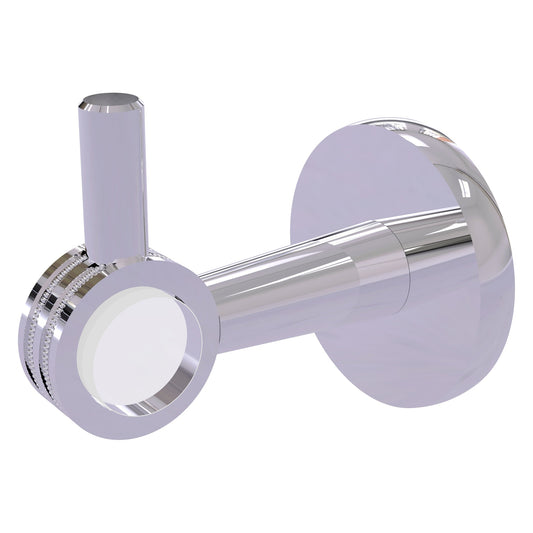 Allied Brass Clearview 2.64" x 3.84" Polished Chrome Solid Brass Robe Hook With Dotted Accents