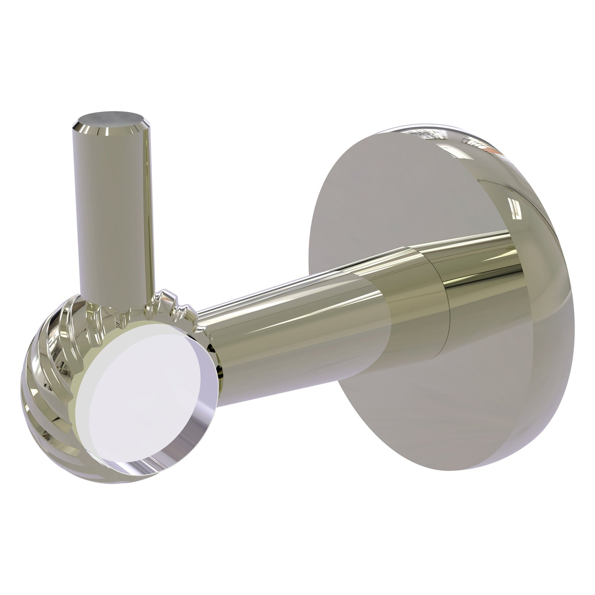 Allied Brass Clearview 2.64" x 3.84" Polished Nickel Solid Brass Robe Hook With Twisted Accents