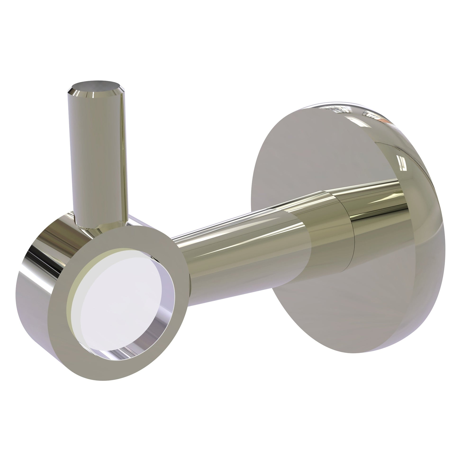 Allied Brass Clearview 2.64" x 3.84" Polished Nickel Solid Brass Robe Hook