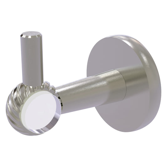 Allied Brass Clearview 2.64" x 3.84" Satin Chrome Solid Brass Robe Hook With Twisted Accents