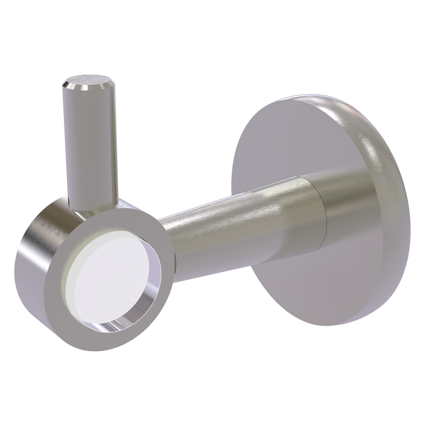 Allied Brass Clearview 2.64" x 3.84" Satin Nickel Solid Brass Robe Hook