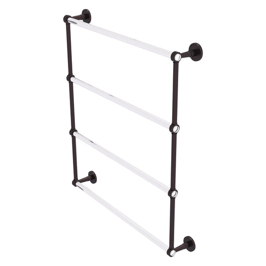 Allied Brass Clearview 32.6" x 4.6" Antique Bronze Solid Brass Four-Tiered Ladder Towel Bar