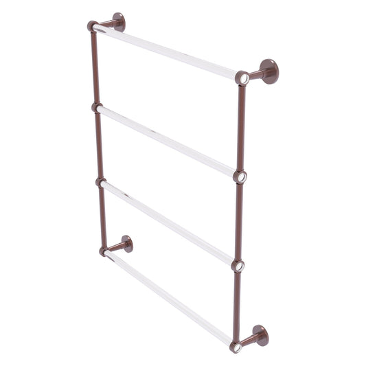 Allied Brass Clearview 32.6" x 4.6" Antique Copper Solid Brass Four-Tiered Ladder Towel Bar