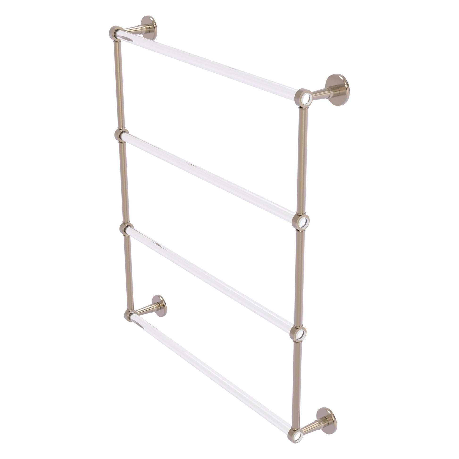 Allied Brass Clearview 32.6" x 4.6" Antique Pewter Solid Brass Four-Tiered Ladder Towel Bar