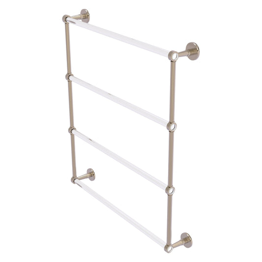 Allied Brass Clearview 32.6" x 4.6" Antique Pewter Solid Brass Four-Tiered Ladder Towel Bar