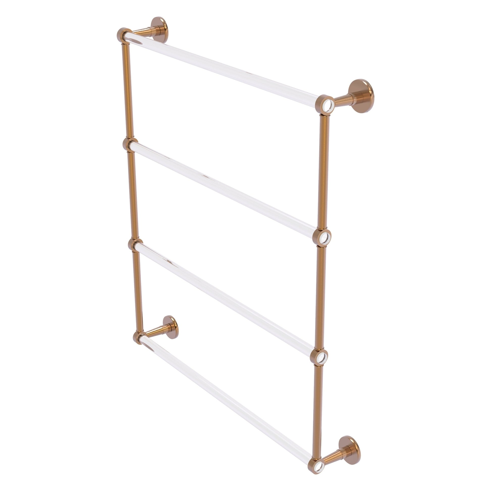 Allied Brass Clearview 32.6" x 4.6" Brushed Bronze Solid Brass Four-Tiered Ladder Towel Bar